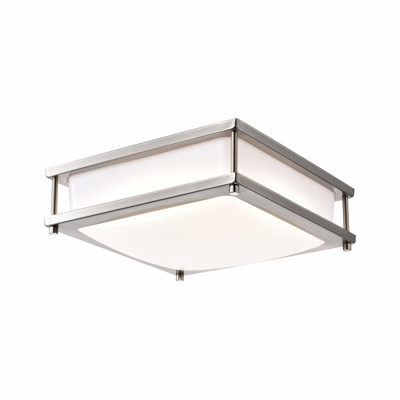12 in. Brushed Nickel Dimmable 15-Watt Selectable LED Flush Mount Ceiling Light 3000K 4000K 5000K