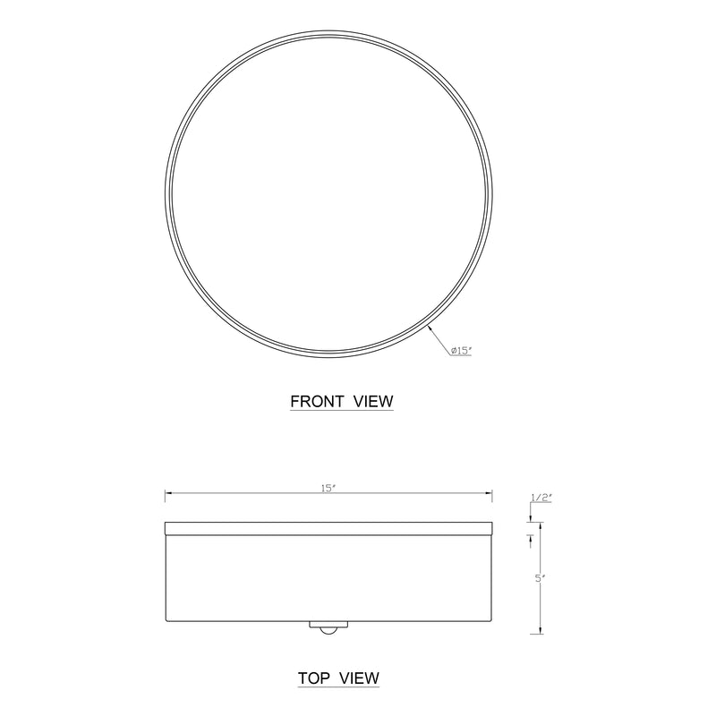 15 in. Brushed Nickel Dimmable 23-Watt Selectable LED Flush Mount Ceiling Light 3000K/4000K/5000K With Fabric Shade