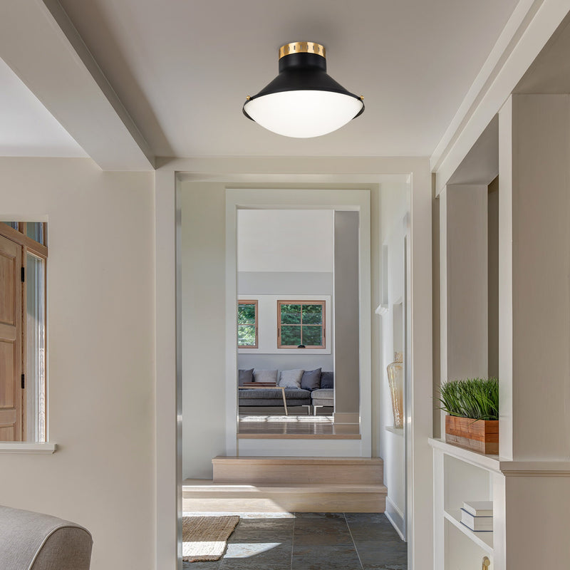 Elegant Retro Dimmable LED Flush mount with Luxe Gold Accents