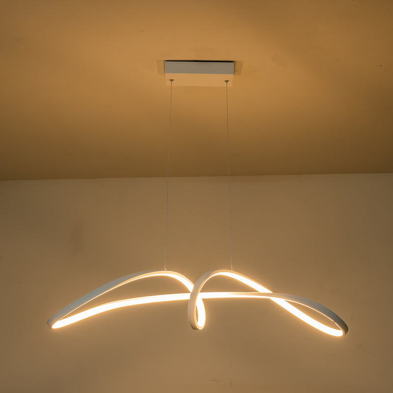 Flowing Curved Sleek Modern LED Chandeliers
