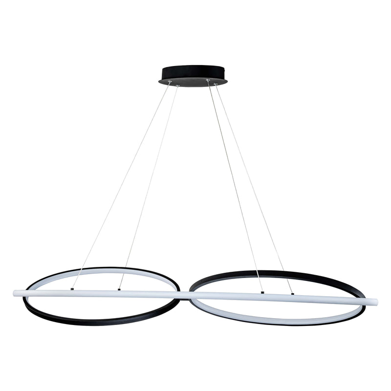 Adjustable Black Aluminum Dimmable LED Chandelier