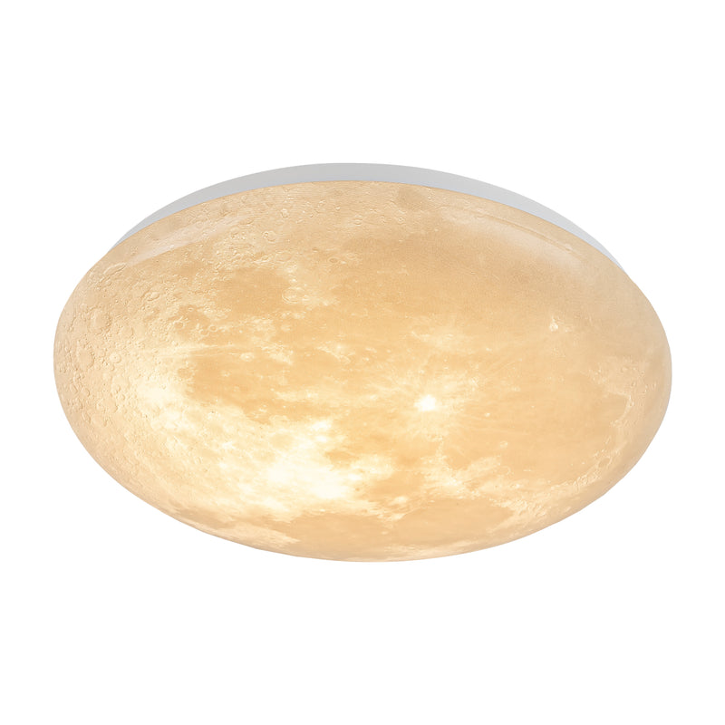 15" Dimmable Moon LED Flush Mount Ceiling Light