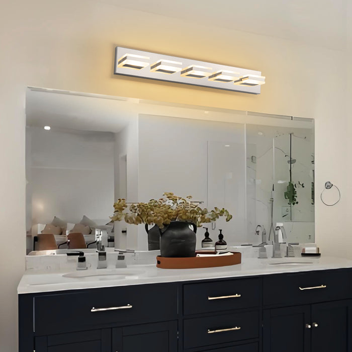 5-Light Stainless Steel 3000K LED Vanity Light
