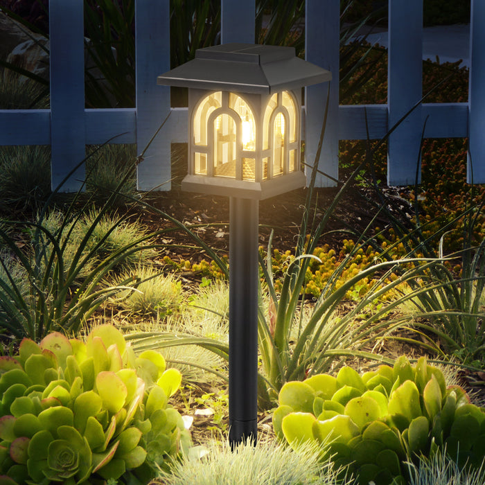 Black Solar LED Outdoor Path Lights (12-Pack)