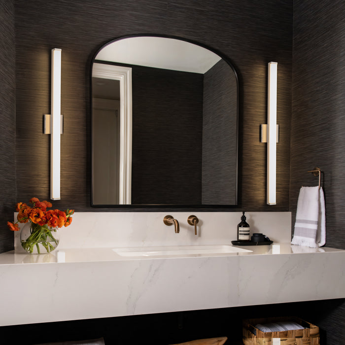 36” Brushed Nickel LED Vanity Bar Light Indoor Wall Sconce with Acrylic Shade