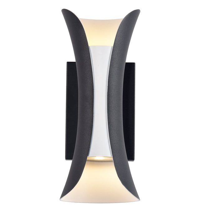 Cattleya Lighting Outdoor LED Wall Light 2-Light Black and White LED Outdoor Wall Sconce 708111932448
