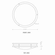cattleyalighting 15.75 In. Brushed Nickel Dimmable 25-Watt Selectable LED Flush Mount 3000K/4000K/5000K With Acrylic Shade
