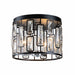 cattleyalighting 4-Light Black Flush Mount With Clear Crystal