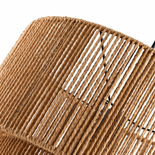 cattleyalighting 1-Light Black Tiered Jute Rope Chandelier