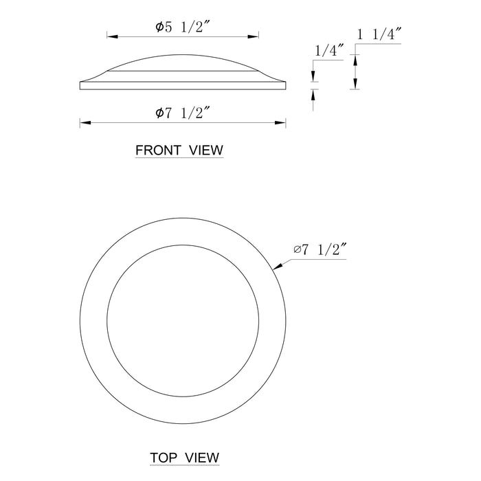 C Cattleya 7.5 in. Dimmable 15W 3000K LED Recessed Surface Mounted Round Disk Light(6-Pack)