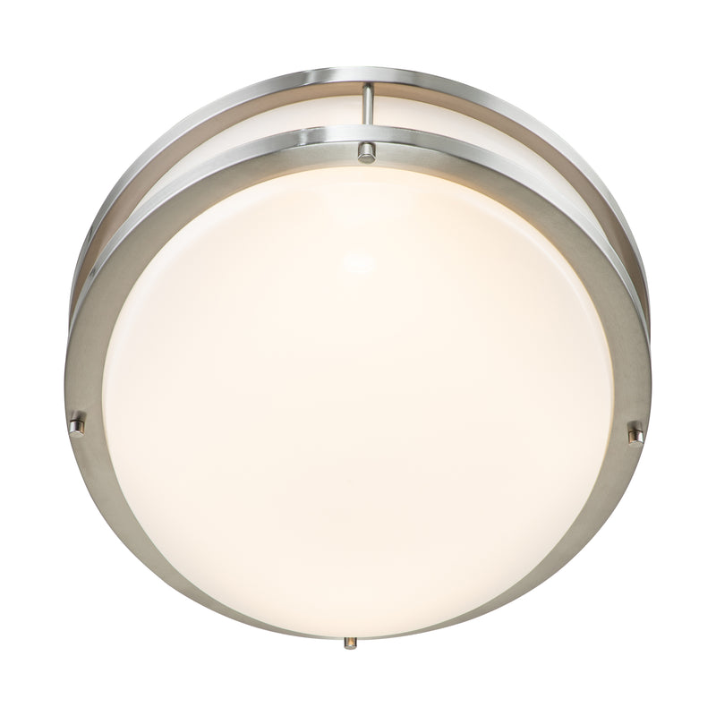 C Cattleya 32.5-in Brushed Nickel Indoor 1 -Light LED Tunable White Flush Mount Light with Acrylic Shade