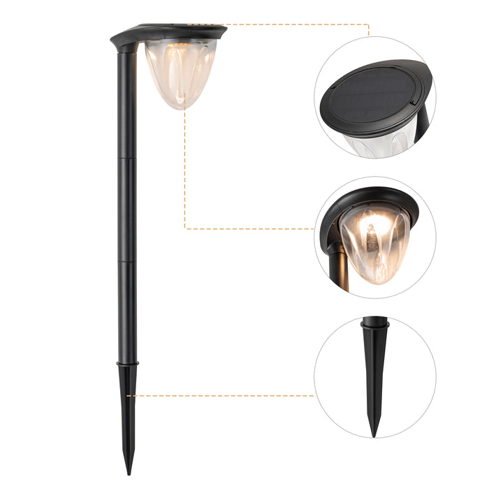 2 Pack Versatile LED Solar Path Light 3000K/6000K