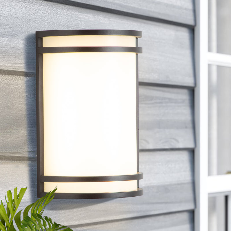 C Cattleya Oil-rubbed Bronze Dimmable 15W LED Wall Light with Acrylic Shade