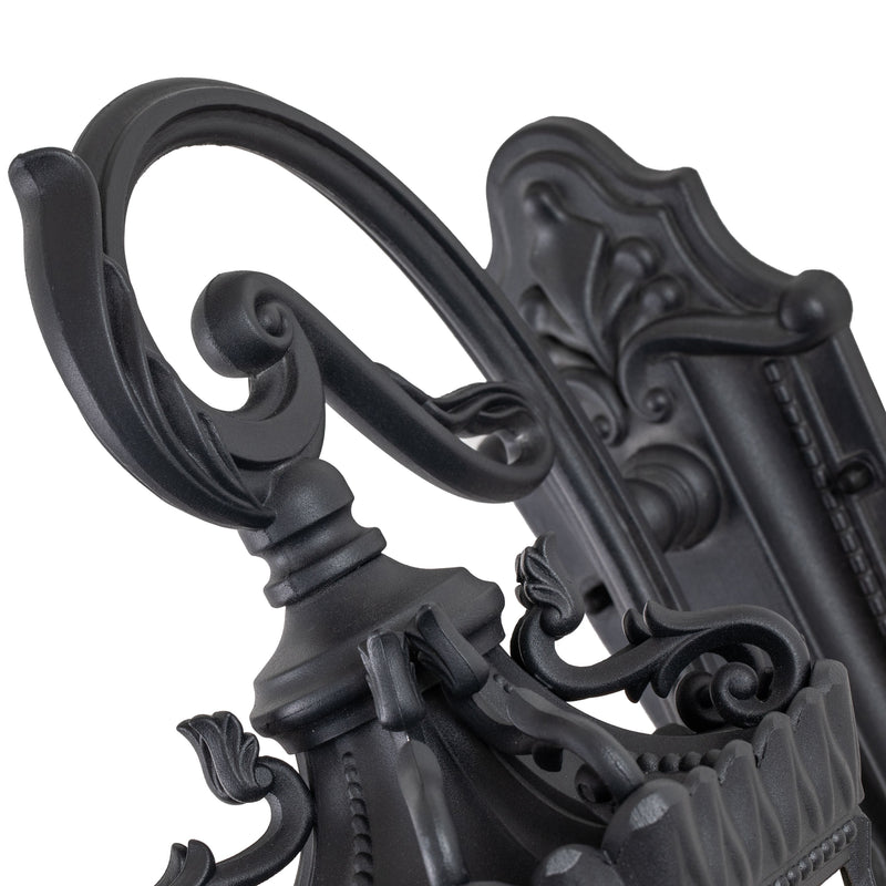 1-Light Matte Black Finish Die-cast Aluminum Outdoor Wall Lantern Sconce with Clear Tempered Glass