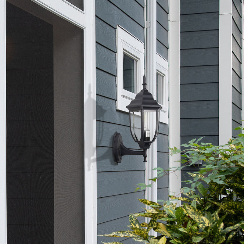 C Cattleya 2 -Pack 1 -Light 15-in H Matte Black Hardwired Outdoor Wall Light