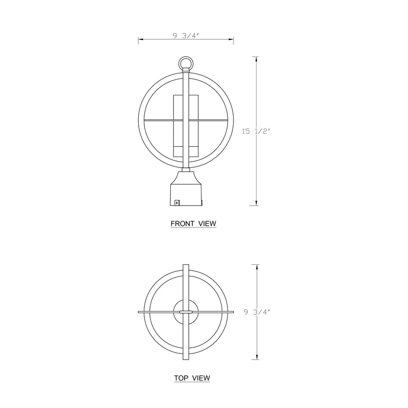 Global Cage 1-light 9.75" Outdoor Post Light