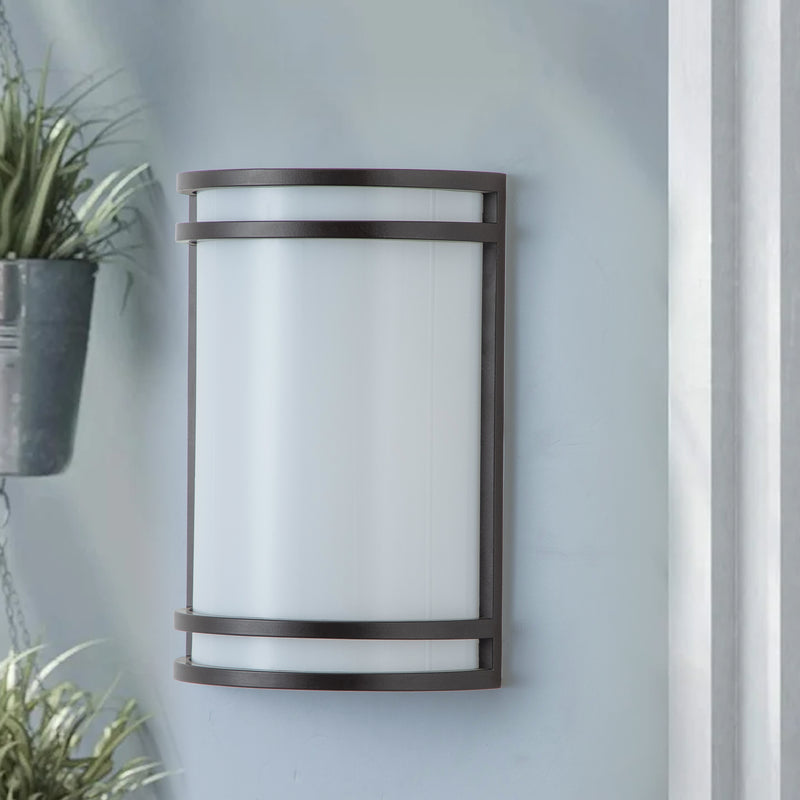 C Cattleya Oil-rubbed Bronze Dimmable 15W LED Wall Light with Acrylic Shade