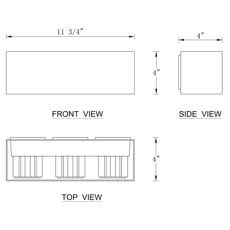 Matte Black Aluminum Rectangular LED Outdoor Wall Sconce with Adjustable Light Beam