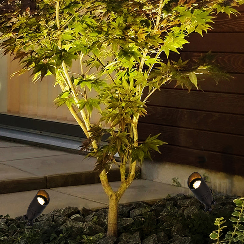 12-Volt Dark Bronze Low Voltage Waterproof Outdoor Landscape Spotlight with MR16 Bulb (8-pack)