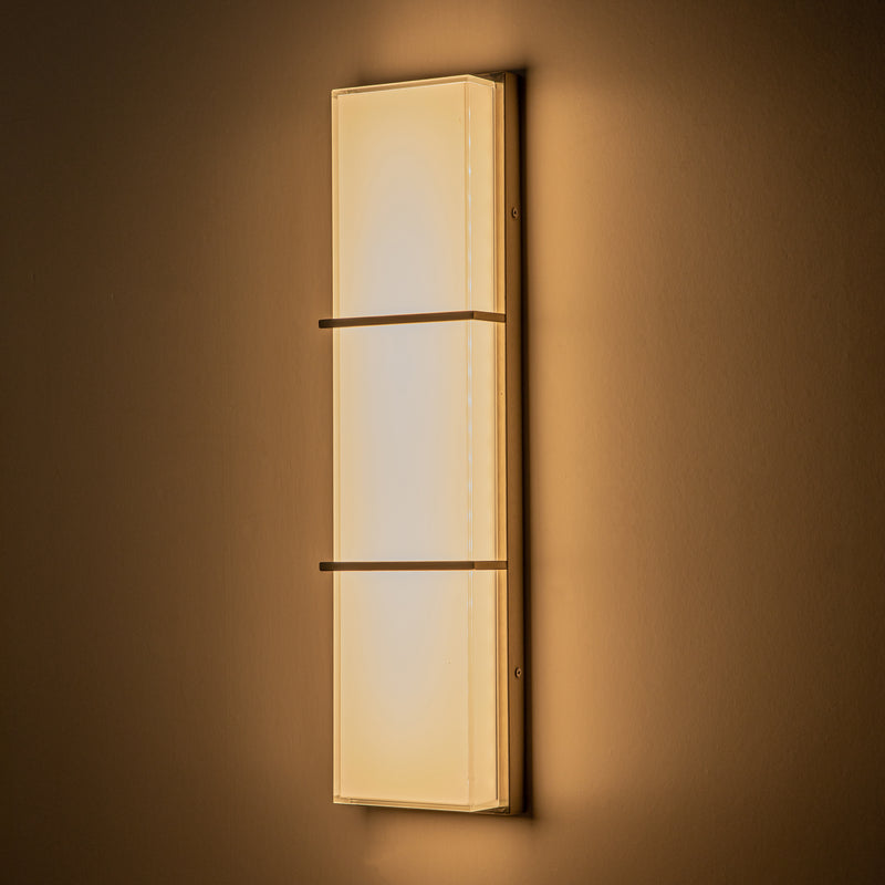 24 in. Satin Nickel Dimmable LED Bath Vanity Light Bar with Glass Shade