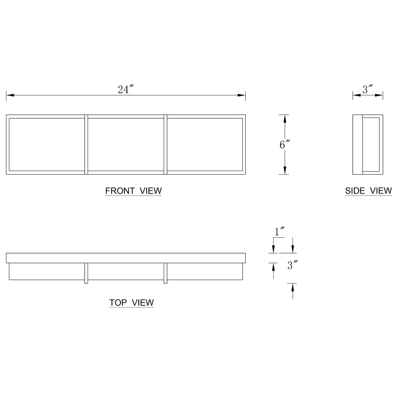 24 in. Satin Nickel Dimmable LED Bath Vanity Light Bar with Glass Shade