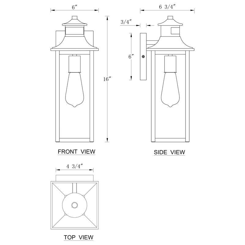 Motion Sensing Dusk to Dawn Outdoor Wall Lantern with Seeded Glass