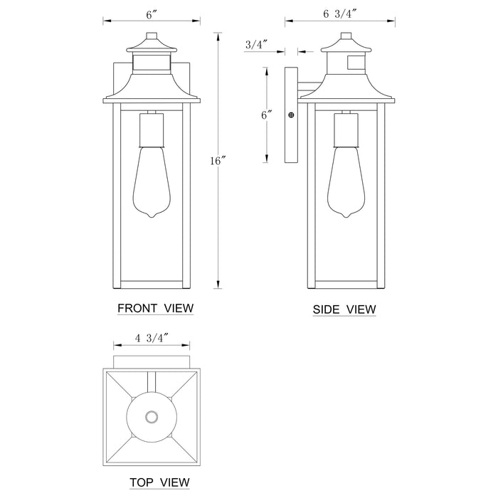 Motion Sensing Dusk to Dawn Outdoor Wall Lantern with Seeded Glass