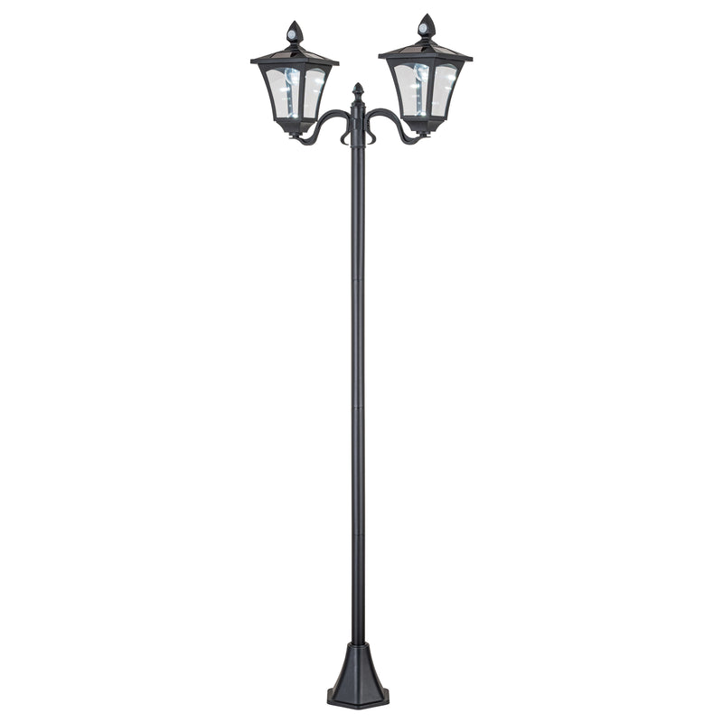 2-Light Motion Sensing LED Outdoor Solar Post Light