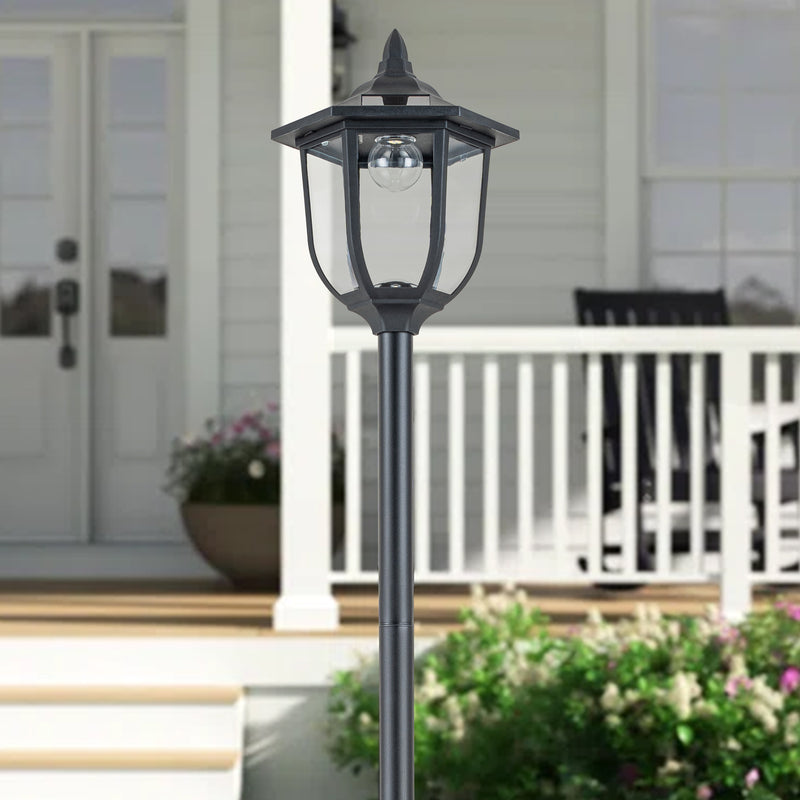 1-Light Dusk to Dawn LED Outdoor Solar Post Light