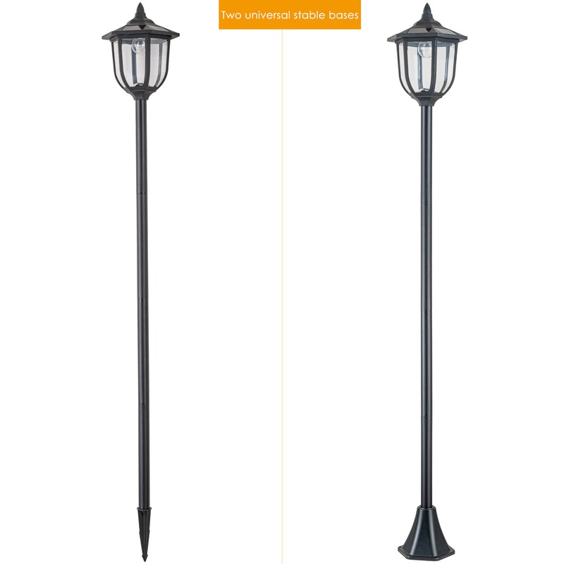 1-Light Dusk to Dawn LED Outdoor Solar Post Light