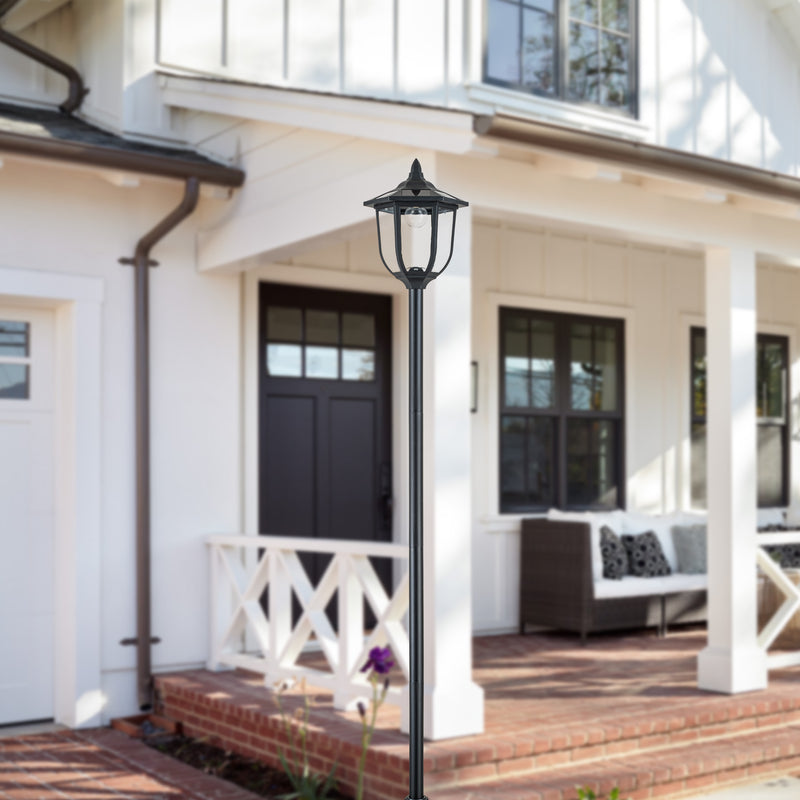 1-Light Dusk to Dawn LED Outdoor Solar Post Light