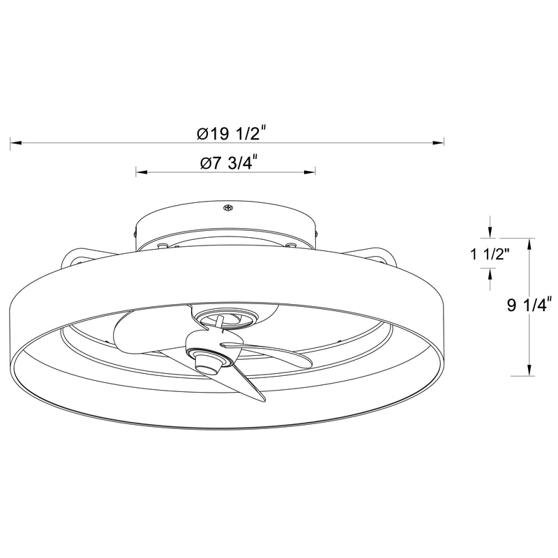 Color Changing Dimmable LED Black and Wood Ceiling Fan