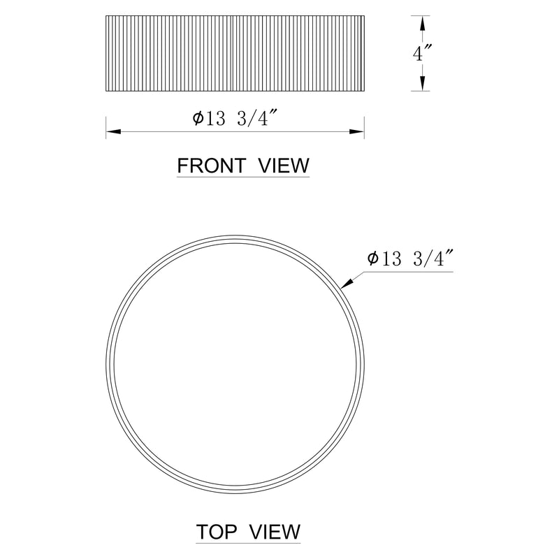 C Cattleya 14.25in. LED Rattan Flush mount with Color Changing 3000K/4000K/5000K