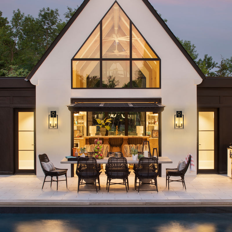 14.5in 2-Light Dusk to Dawn Dark Bronze Finish Brass Outdoor Wall Lantern