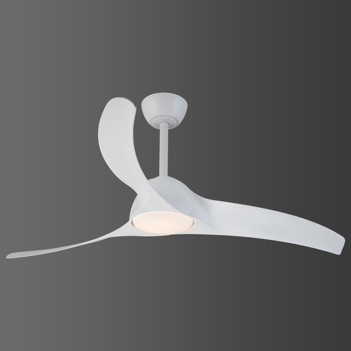 52in. 3-Blades White Dimmable Changeable 3000K/4000K/5000K LED Ceiling Fan with Remote Control