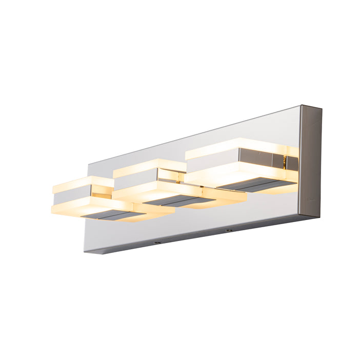 3-Light Stainless Steel 3000K LED Vanity Light