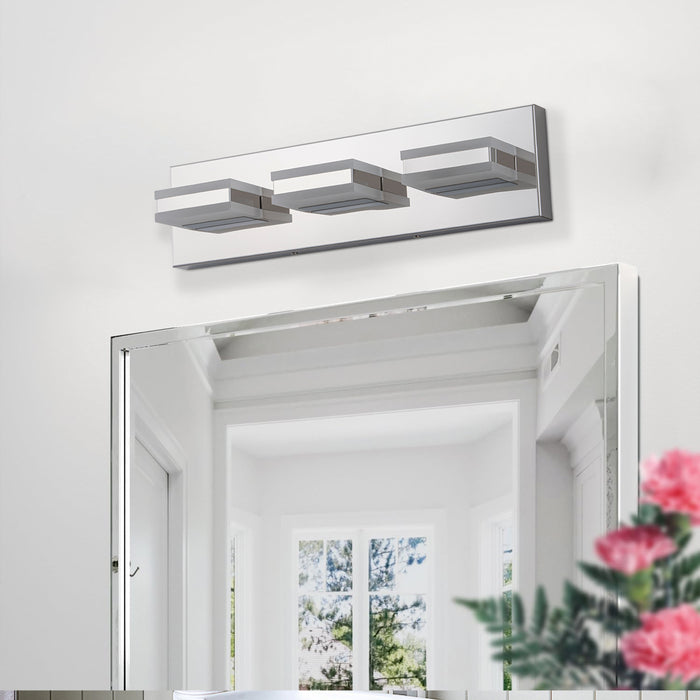 3-Light Stainless Steel 3000K LED Vanity Light
