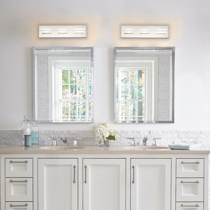 3-Light Stainless Steel 3000K LED Vanity Light