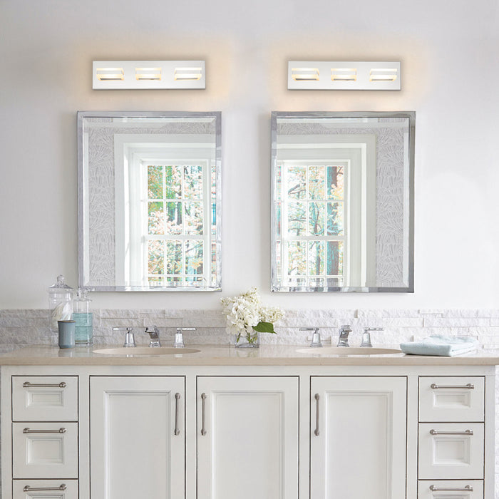3-Light Stainless Steel 3000K LED Vanity Light