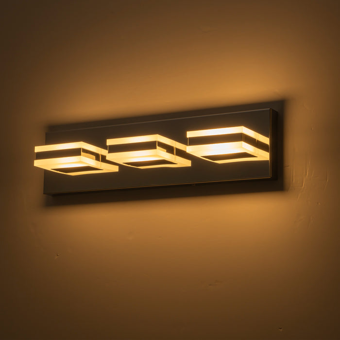 3-Light Stainless Steel 3000K LED Vanity Light