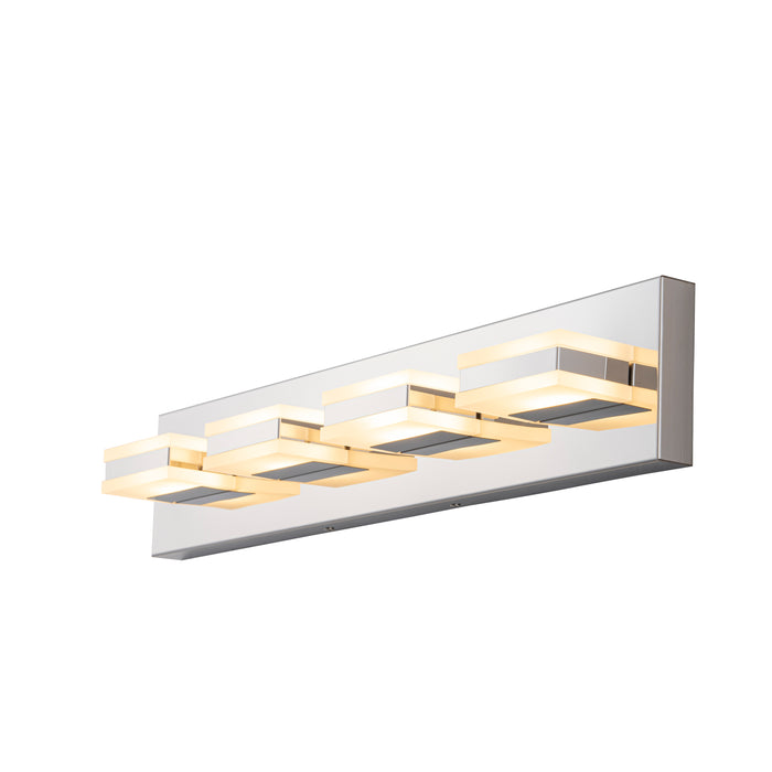 4-Light Stainless Steel 3000K LED Vanity Light