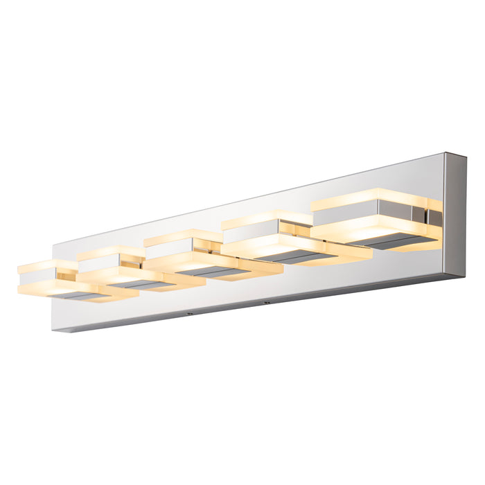 5-Light Stainless Steel 3000K LED Vanity Light