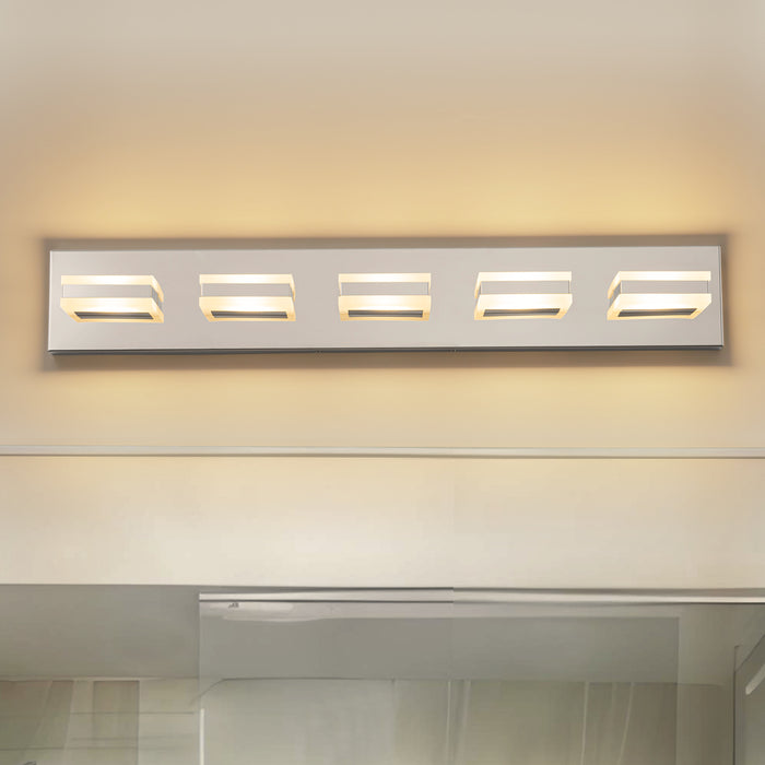 5-Light Stainless Steel 3000K LED Vanity Light
