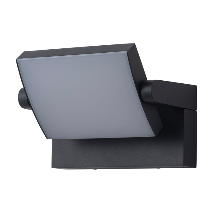 Black Aluminum LED Indoor Outdoor Wall Light with Rotatable Light Direction