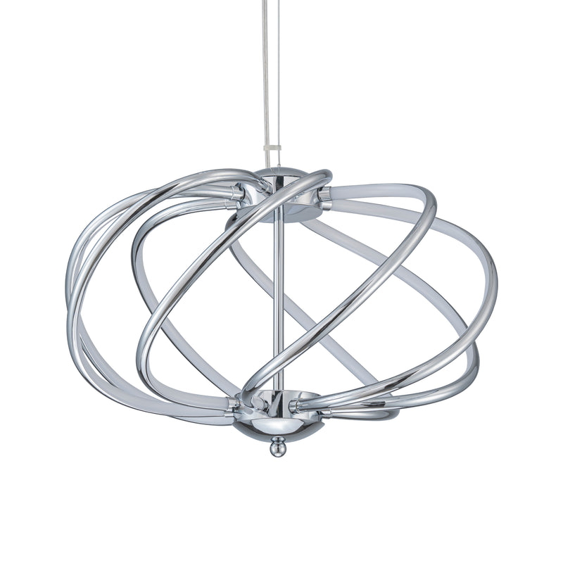 8-Light 19.25inch Chrome 3000K LED Chandelier Pendant Light