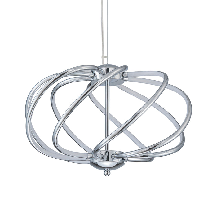 8-Light 19.25inch Chrome 3000K LED Chandelier Pendant Light
