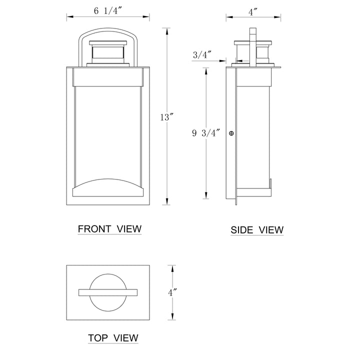 Black Motion Sensor Dusk to Dawn Outdoor Wall Lantern Sconce with Bubbled Water Glass (2-Pack)