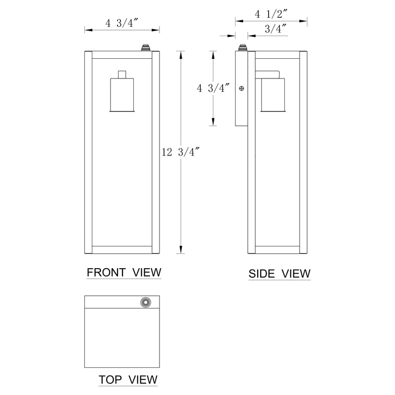 Black Dusk to Dawn Outdoor Wall Lantern Sconce with Clear Tempered Glass(2-Pack)