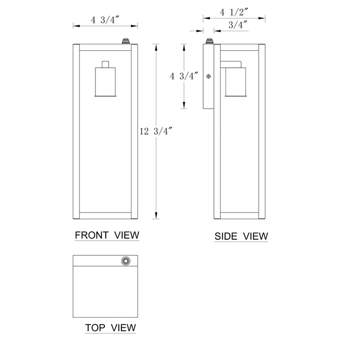 Black Dusk to Dawn Outdoor Wall Lantern Sconce with Clear Tempered Glass(2-Pack)