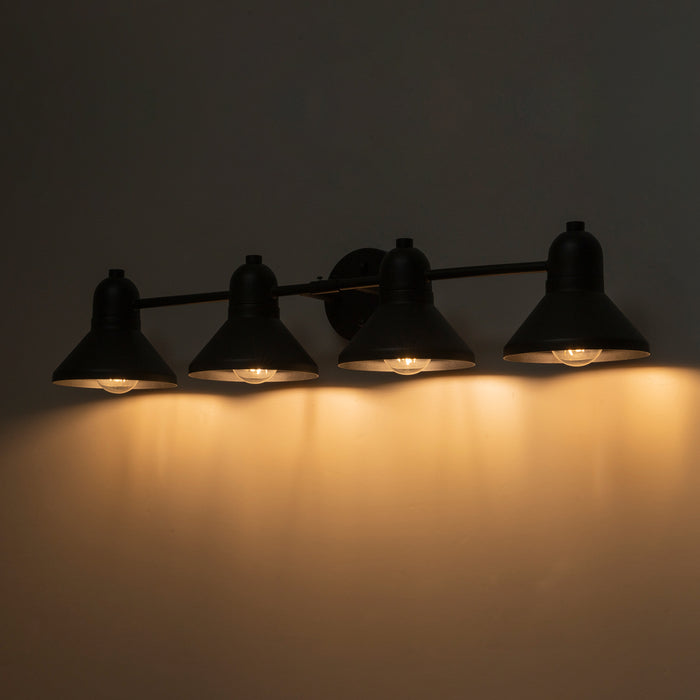 40.5 in. 5-Light Powder-coated Black Vanity Light Fixture